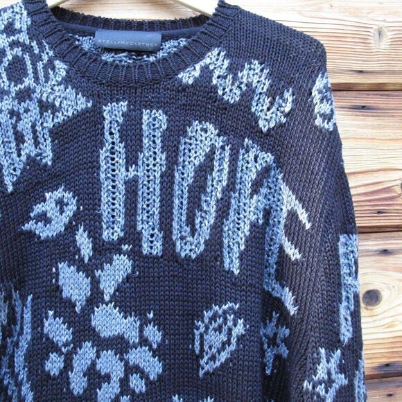 Rare Black Gray Oversize Graphic Sweater - Picture 3 of 8